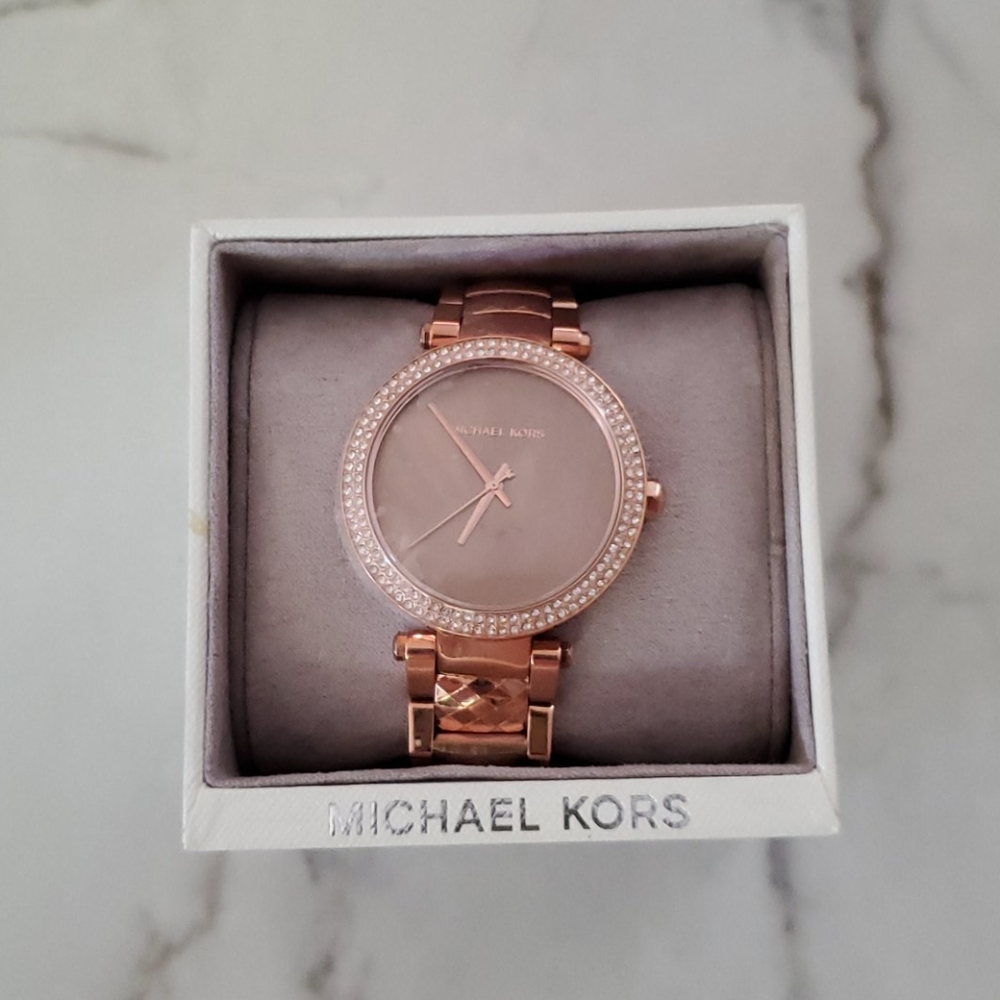 Rose gold Michael Kors watch